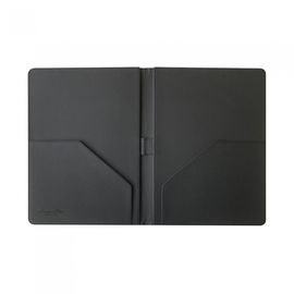 Munhwa File Leaders Plus Premium PU Leather Signature Business Folder with Business Card Slot Black Made in Korea